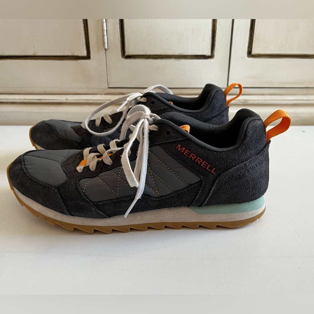 Mens MERRELL ALPINE SNEAKER Blue Suede Shoes Size 8 Activewear Sports